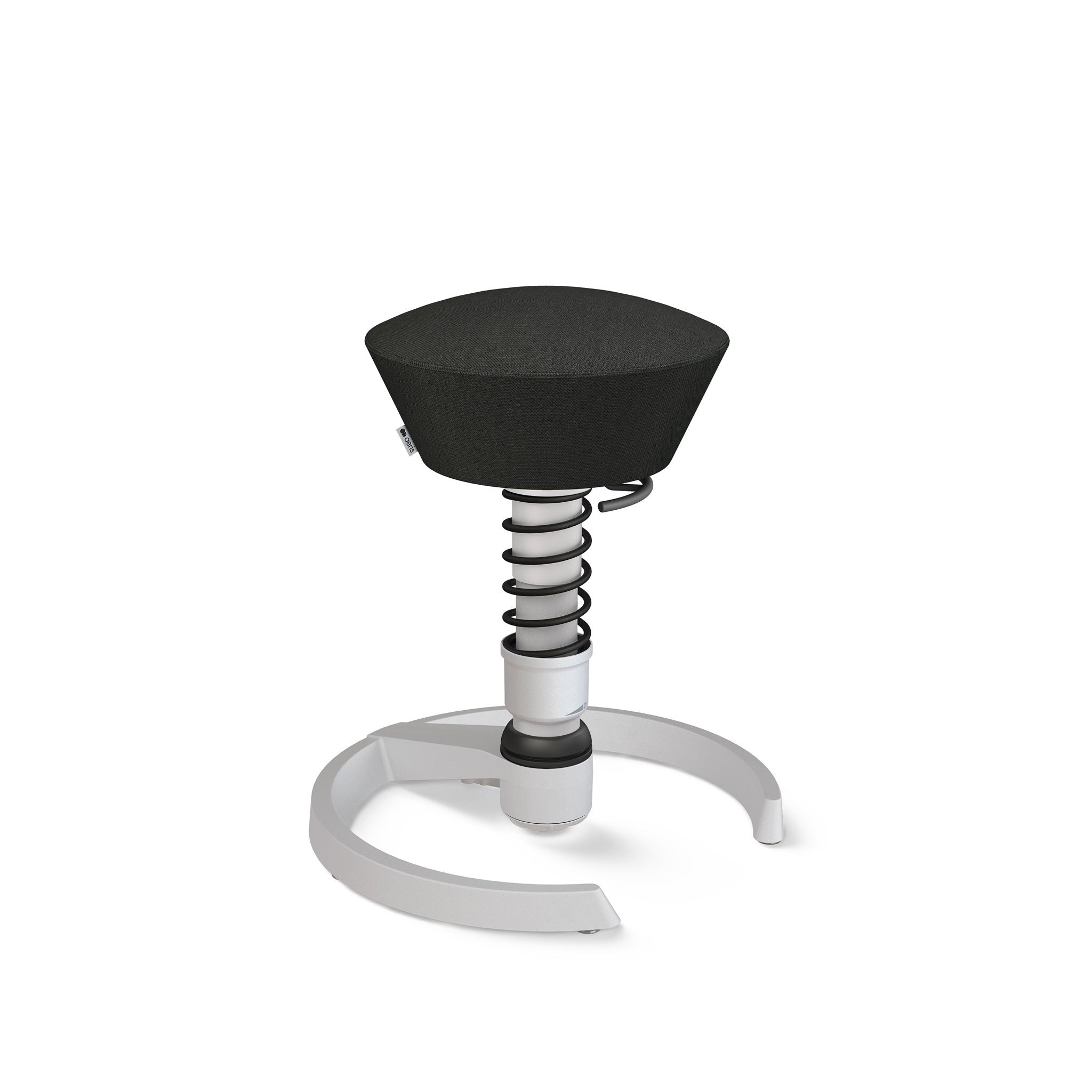 Aeris Swopper 3D Hocker Wolle Capture schwarz Standard-Feder Gestell silber Feder schwarz Gleiter