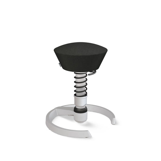 Aeris Swopper 3D Hocker Wolle Capture schwarz Standard-Feder Gestell silber Feder schwarz Gleiter