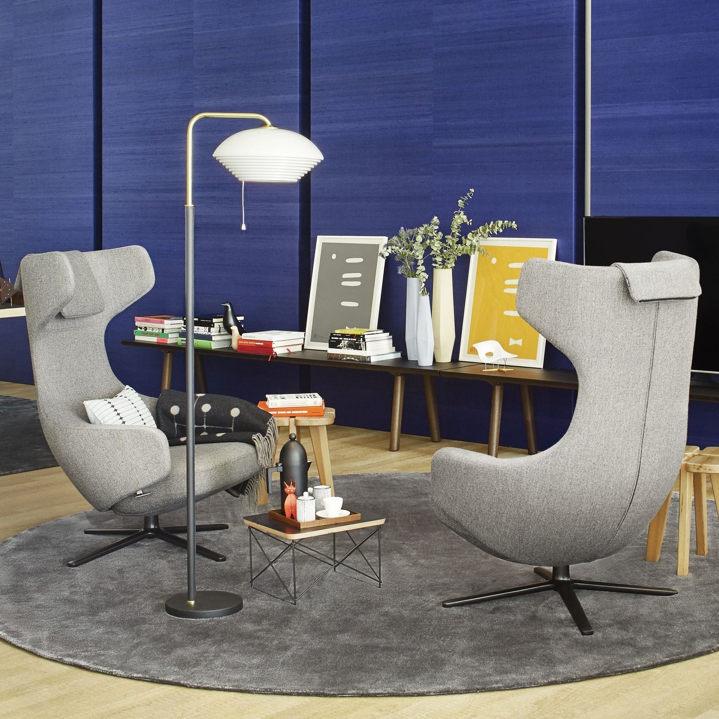 Vitra Grand Repos Loungesessel drehbar Ohrensessel einzeln Synchronmechanik