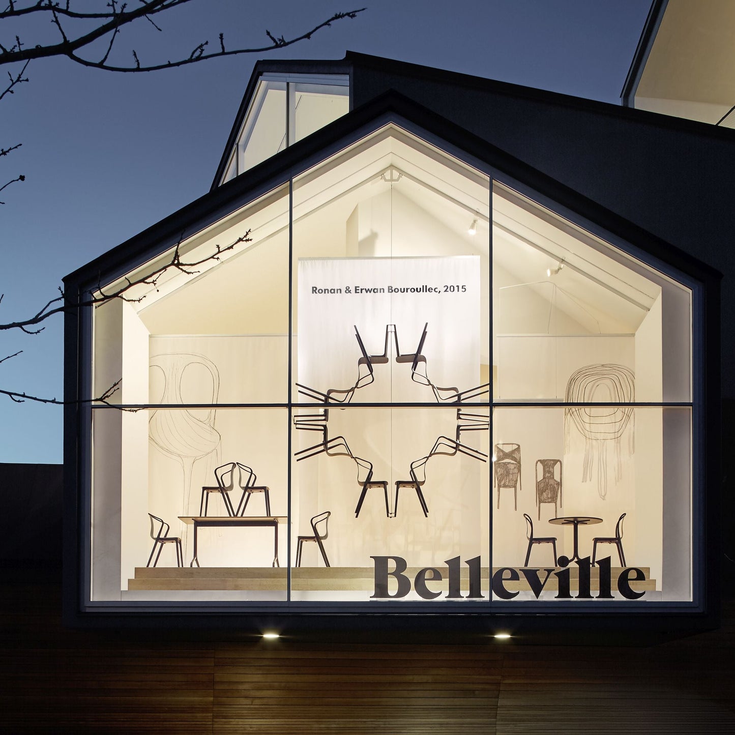Vitra Belleville Chair Stuhl Kunststoff / Holz stapelbar Indoor & Outdoor