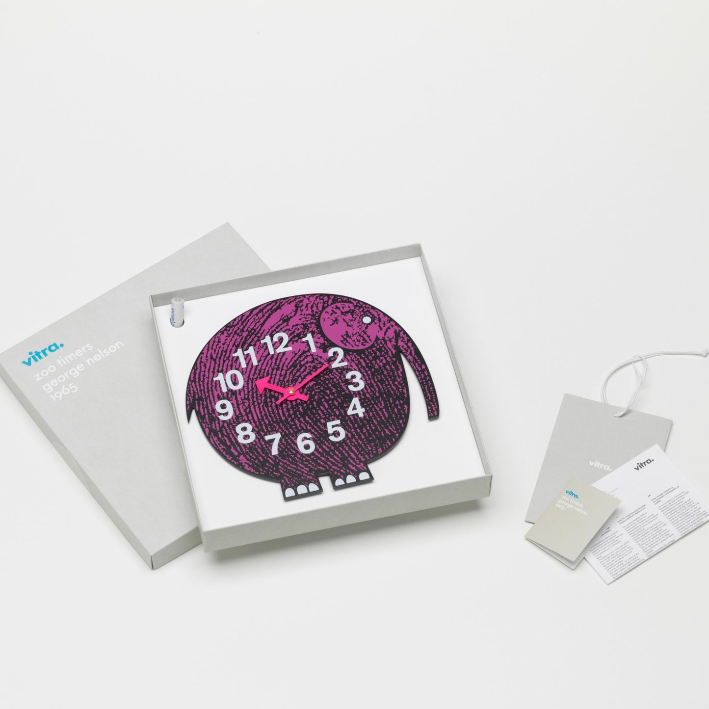 Vitra Zoo Timer "Elihu the Elephant" Wanduhr für Kinder in Elefantenform