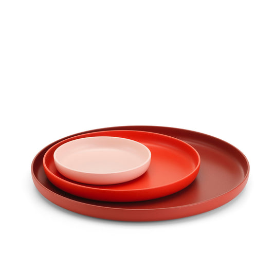 Vitra Trays im 3er-Set funktionale Tabletts rot