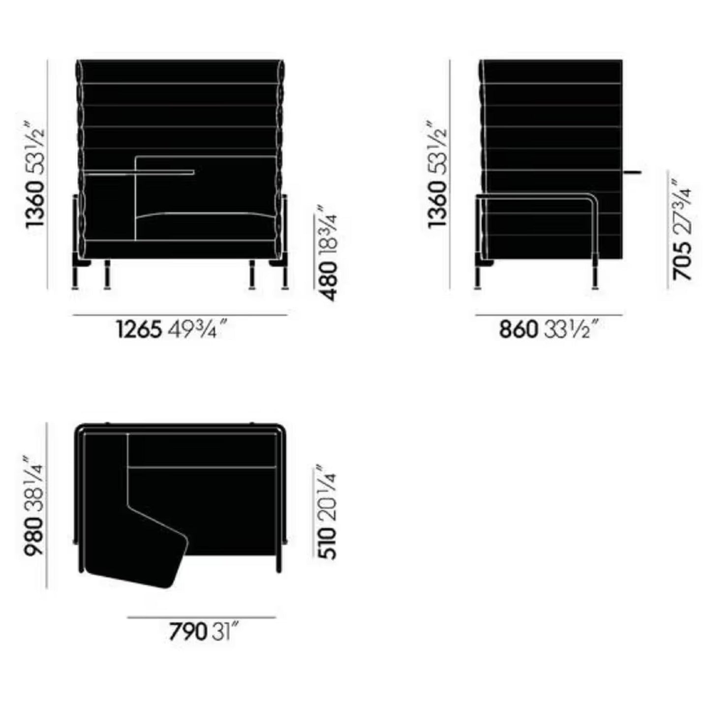 Vitra Alcove Highback Work