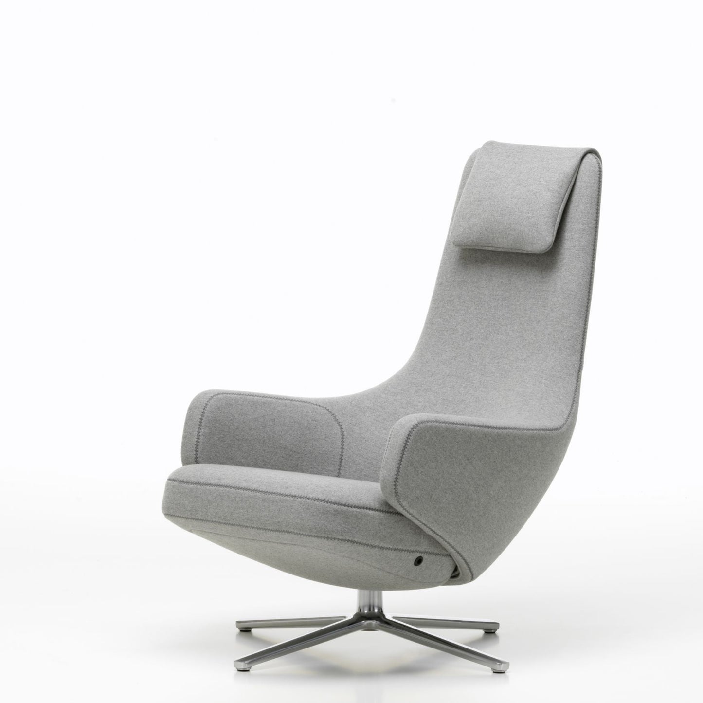 Vitra Repos Loungesessel drehbar mit Ottoman hoher Sessel & Hocker