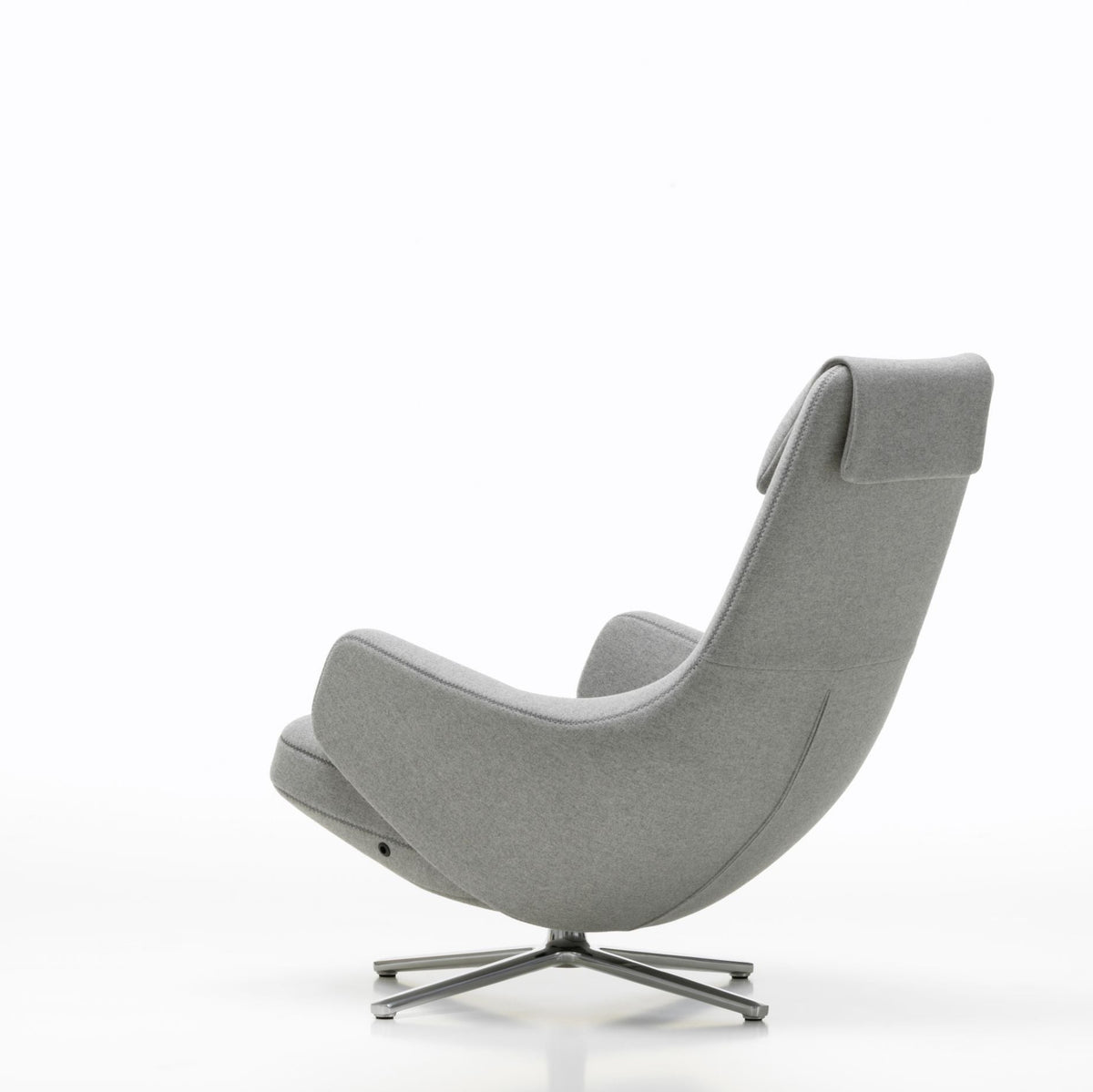 Vitra Repos Loungesessel drehbar mit Ottoman hoher Sessel & Hocker