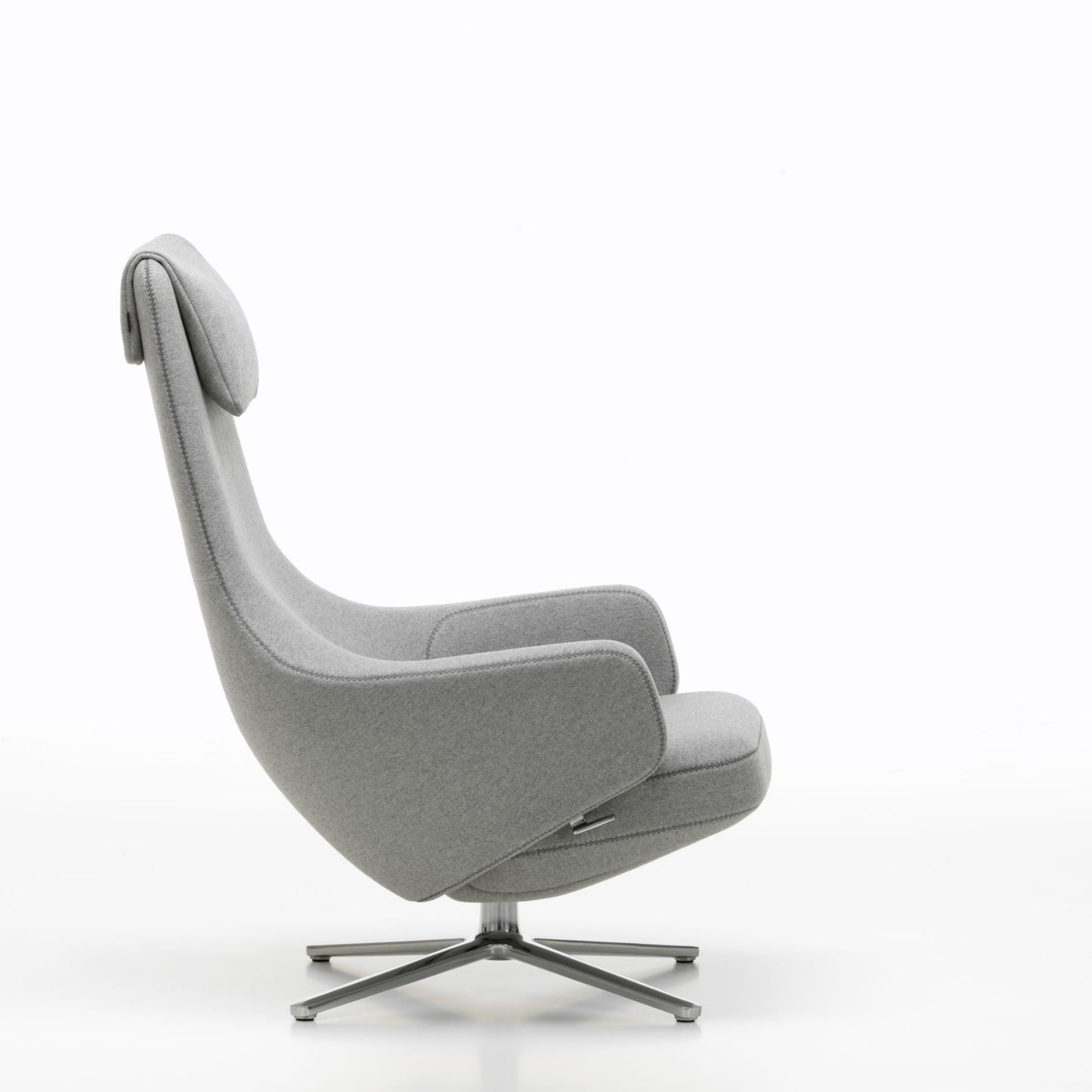 Vitra Repos Loungesessel drehbar mit Ottoman hoher Sessel & Hocker