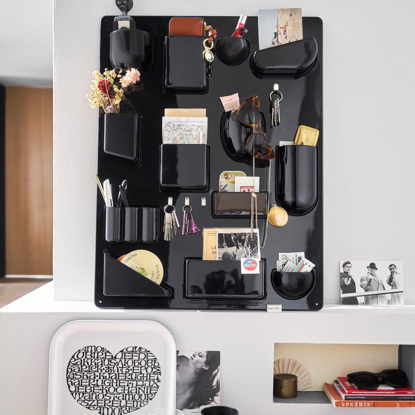 Vitra Uten.Silo RE II Aufbewahrungsstafel Kunststoff recycelt schwarz