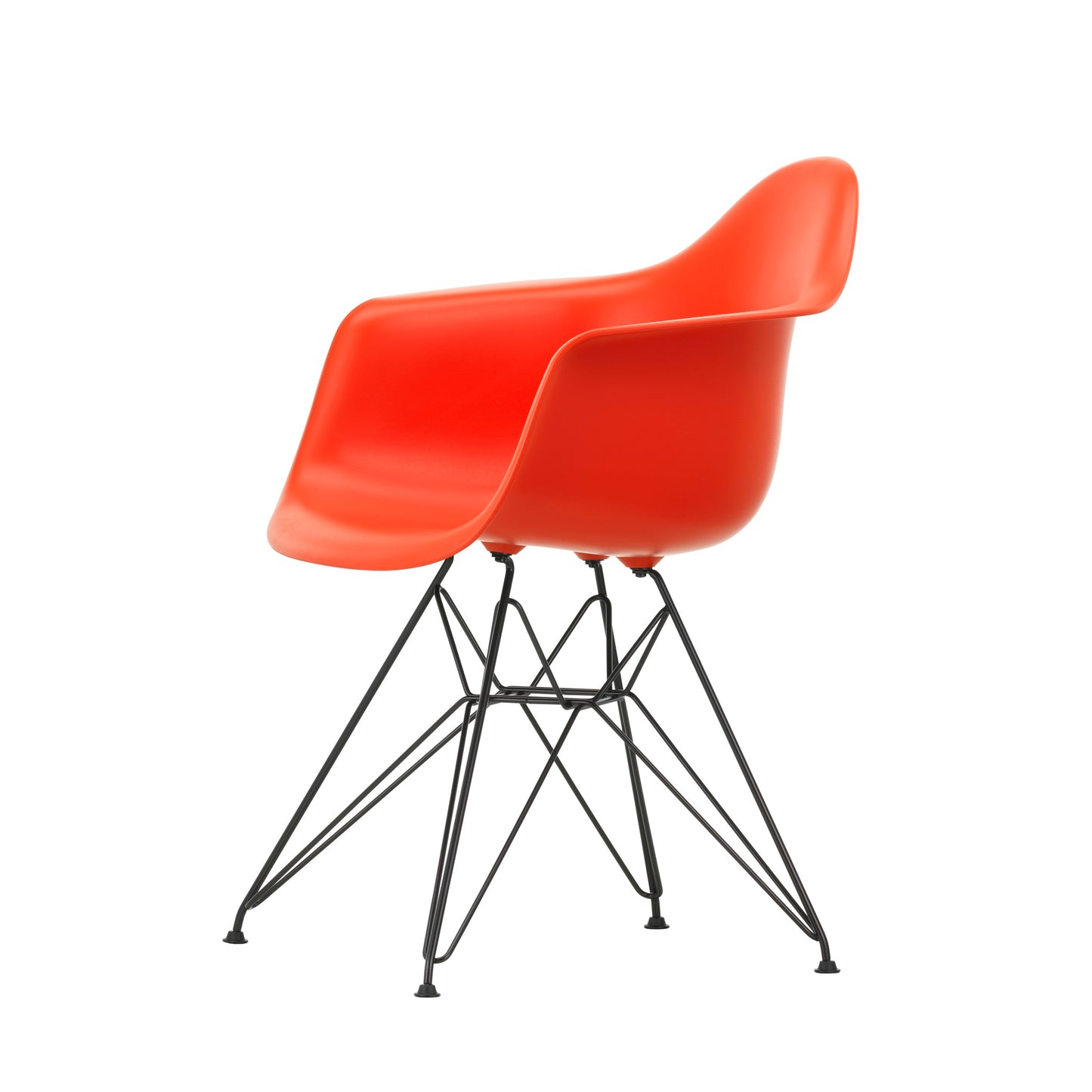 Vitra Eames Plastic Armchair DAR RE recycelter Kunststoff Stuhl-Gestell basic dark schwarz