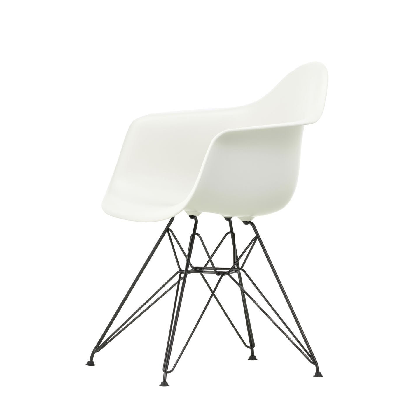 Vitra Eames Plastic Armchair DAR RE recycelter Kunststoff Stuhl-Gestell basic dark schwarz