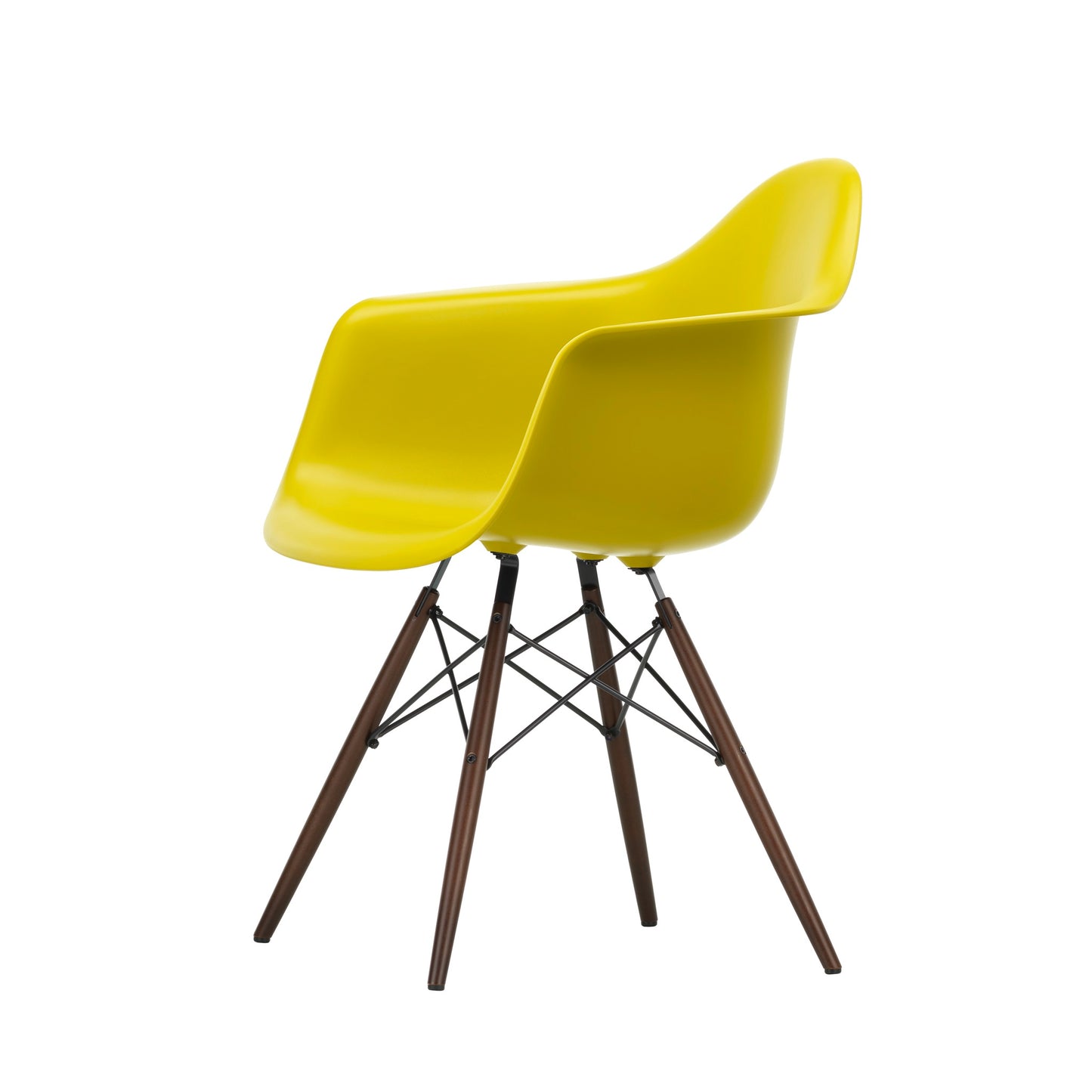 Vitra Eames Plastic Armchair DAW RE Ahorn dunkel Kunststoff recycelt