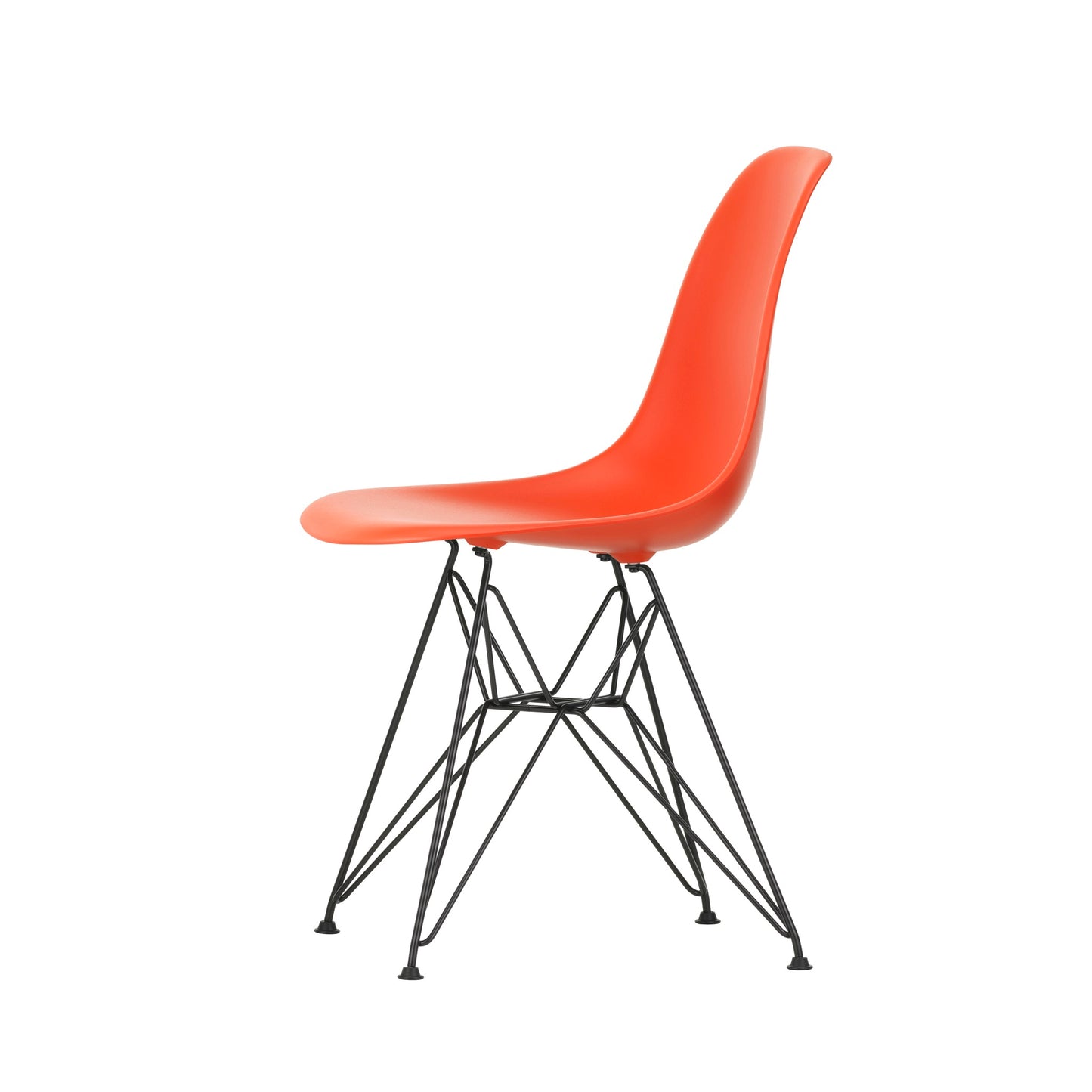 Vitra Eames Plastic Side Chair DSR RE Kunststoff Stuhl Gestell schwarz - Farbe wählbar
