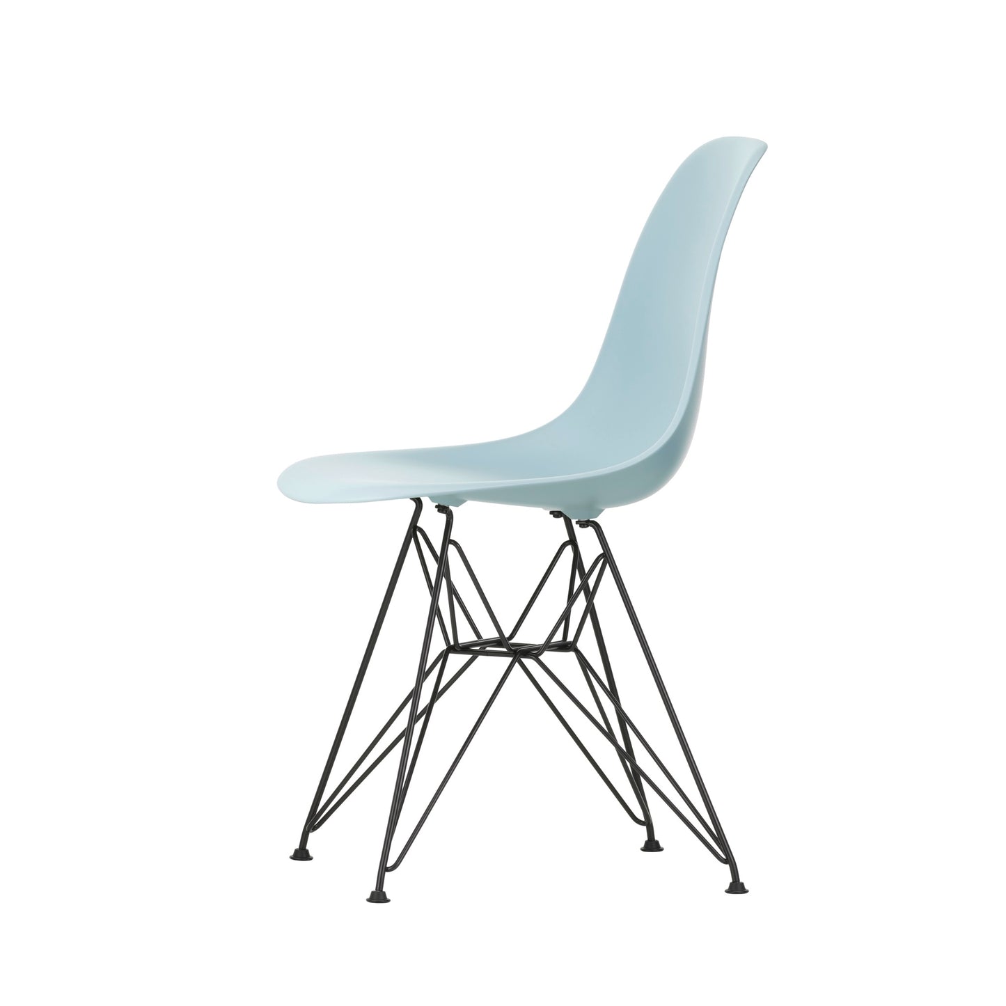 Vitra Eames Plastic Side Chair DSR RE Kunststoff Stuhl Gestell schwarz - Farbe wählbar