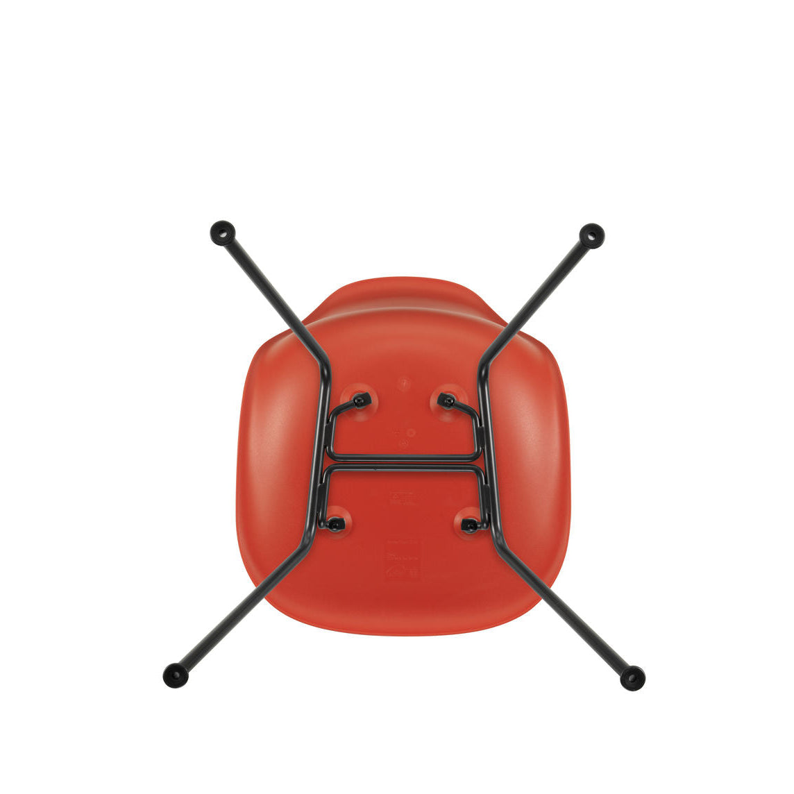 Vitra Eames Plastic Side Chair DSX RE Stuhl Kunststoff 4-Fuß pulverbeschichtet
