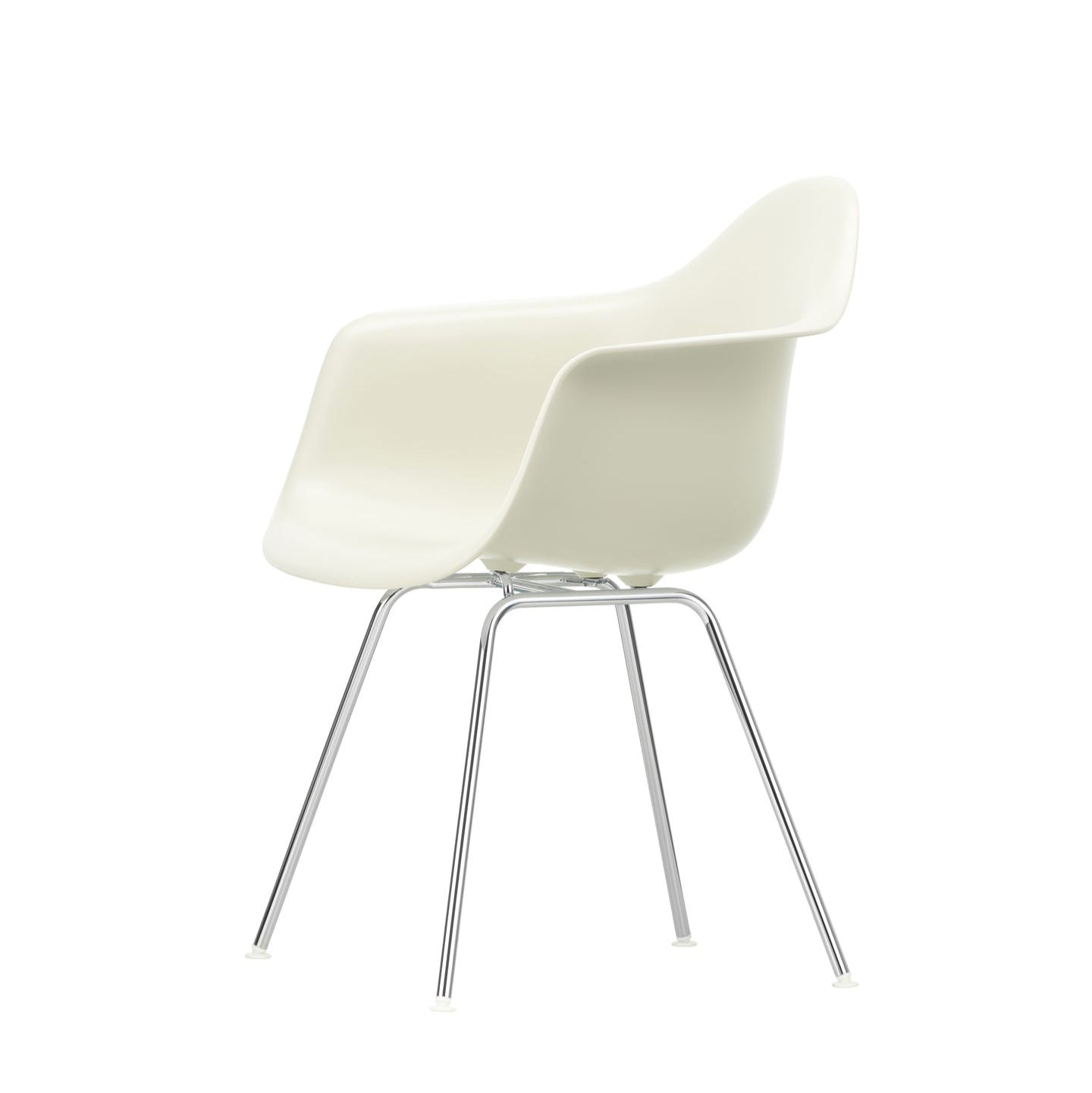 Vitra Eames Plastic Armchair DAX RE Stuhl mit Armlehne 4-Fuß chrom