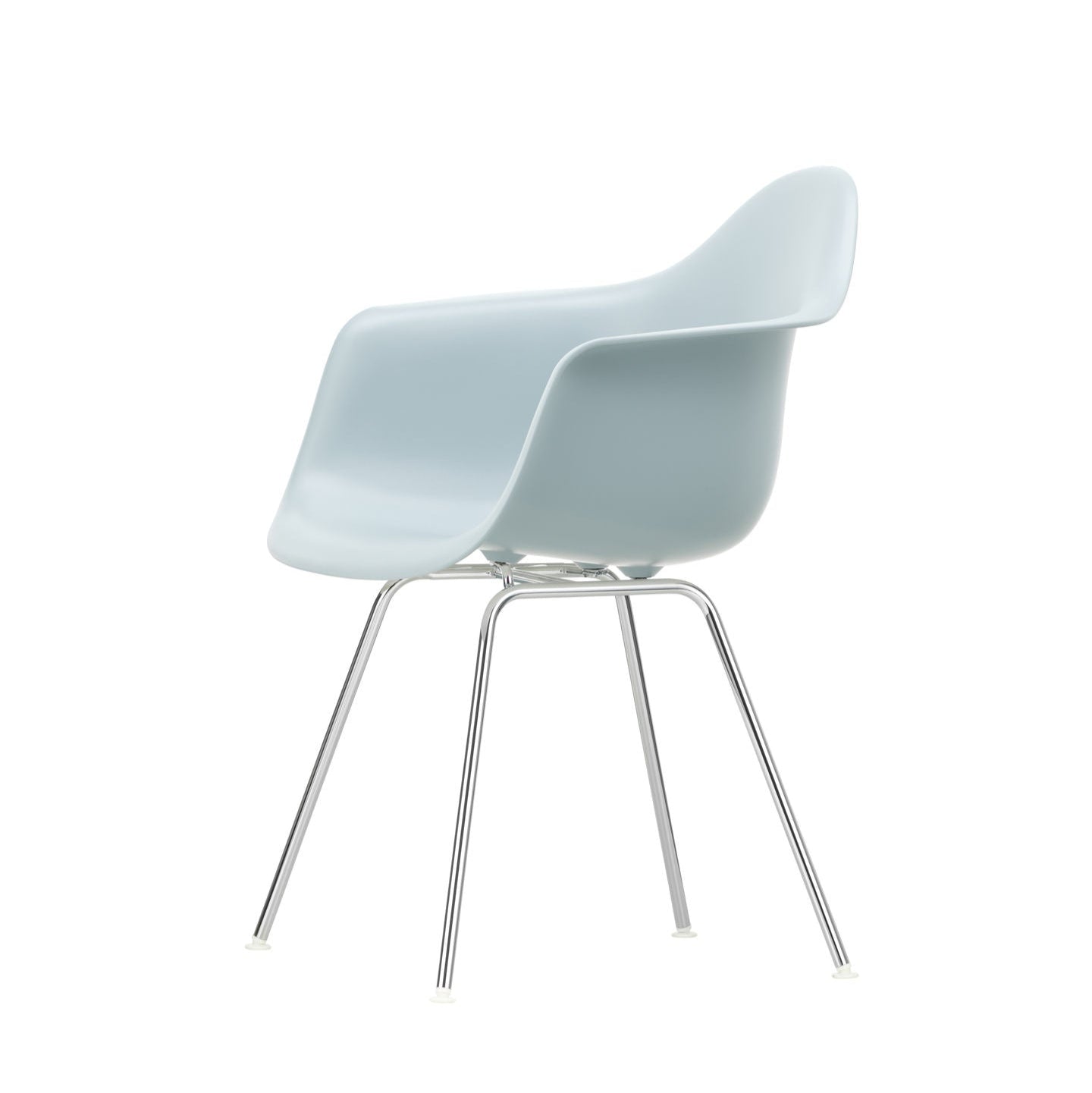 Vitra Eames Plastic Armchair DAX RE Stuhl mit Armlehne 4-Fuß chrom