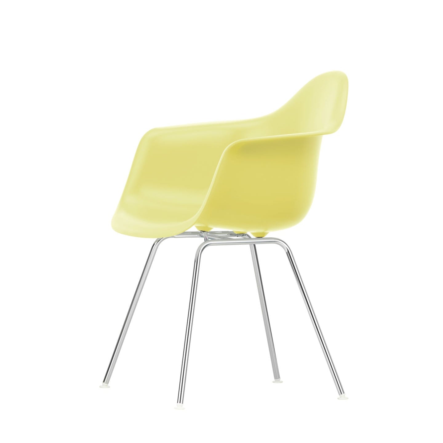 Vitra Eames Plastic Armchair DAX RE Stuhl mit Armlehne 4-Fuß chrom
