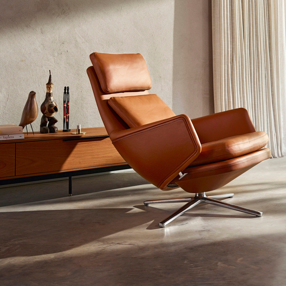 Vitra Grand Relax Loungesessel drehbar hoher Sessel einzeln Synchronmechanik