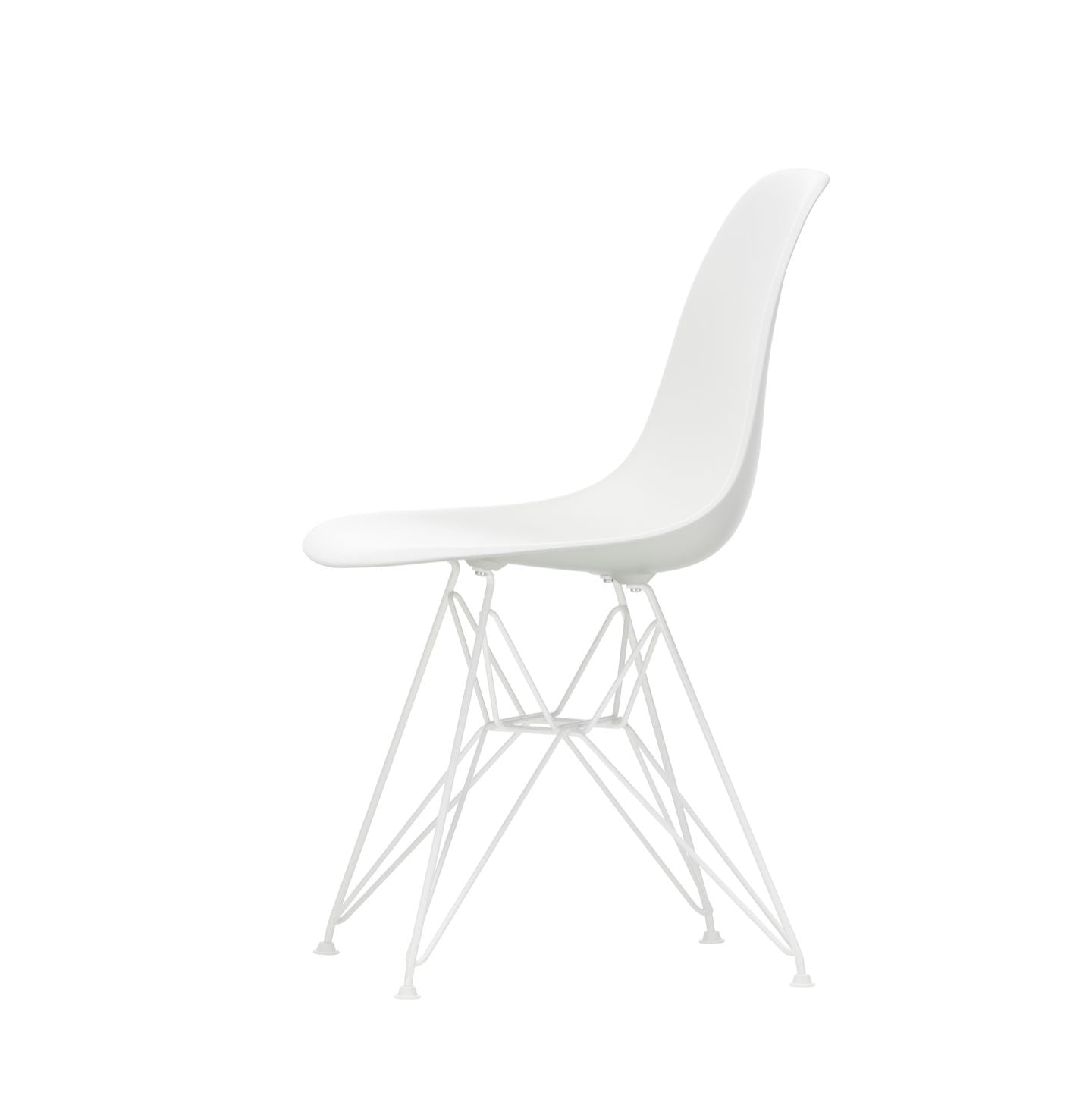 Vitra Eames Plastic Side Chair DSR RE Kunststoff Stuhl Gestell weiß - Farbe wählbar