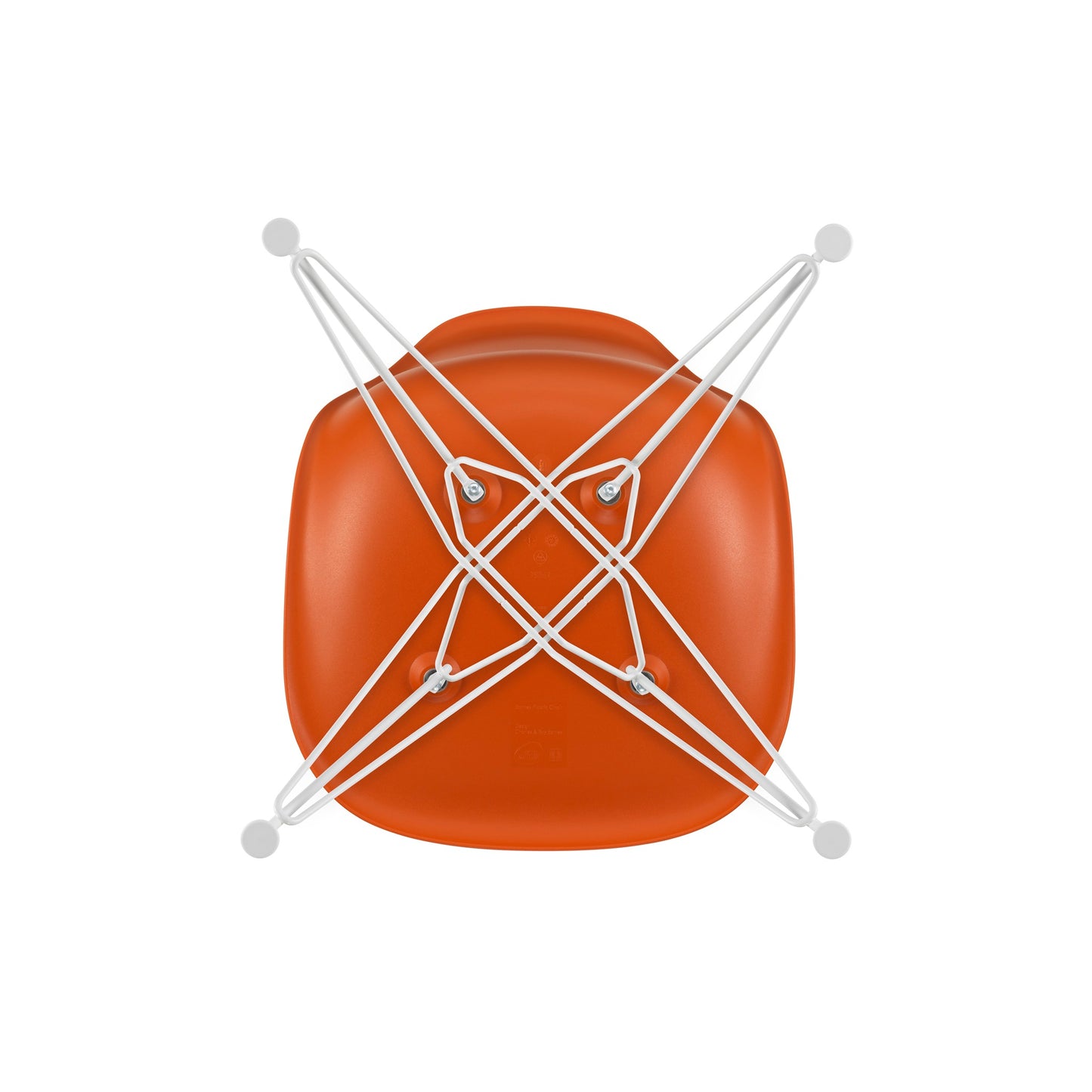 Vitra Eames Plastic Side Chair DSR RE Kunststoff Stuhl Gestell weiß - Farbe wählbar