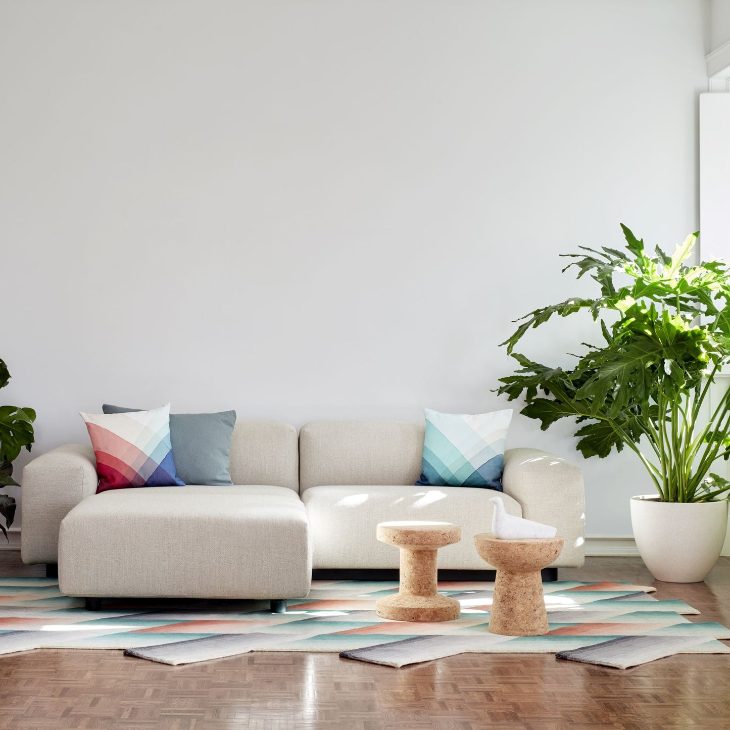 Vitra Cork Family Jasper Morrison Hocker Beistelltisch rund