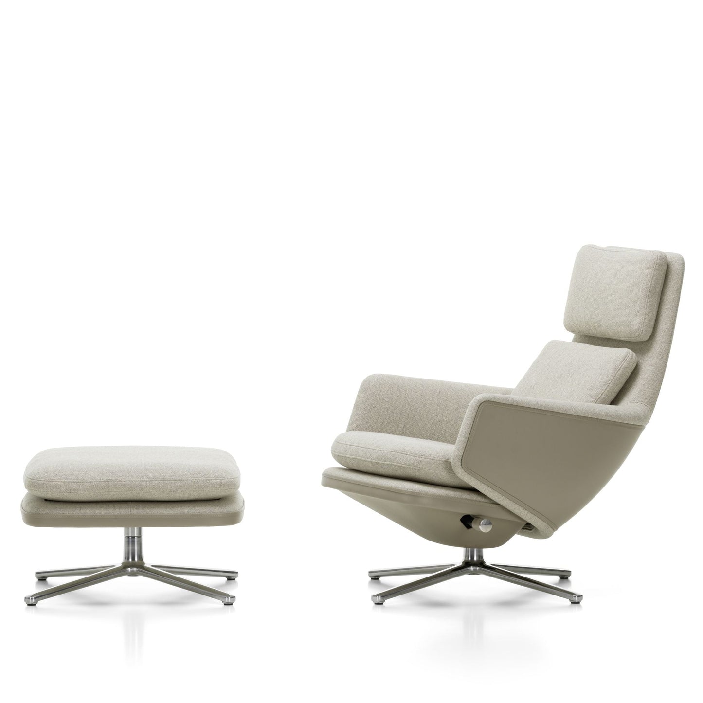 Vitra Grand Relax Loungesessel drehbar mit Ottoman hoher Sessel & Hocker