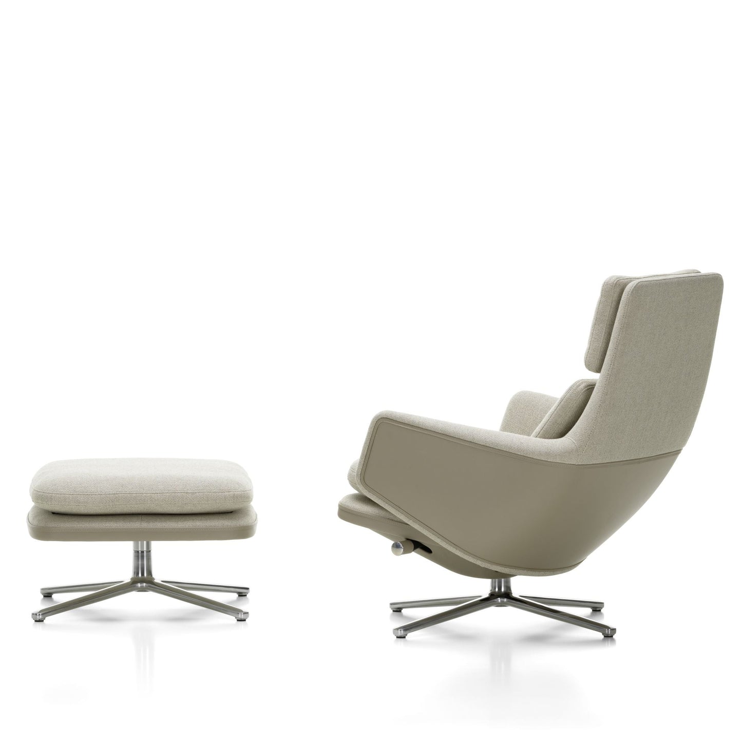 Vitra Grand Relax Loungesessel drehbar mit Ottoman hoher Sessel & Hocker