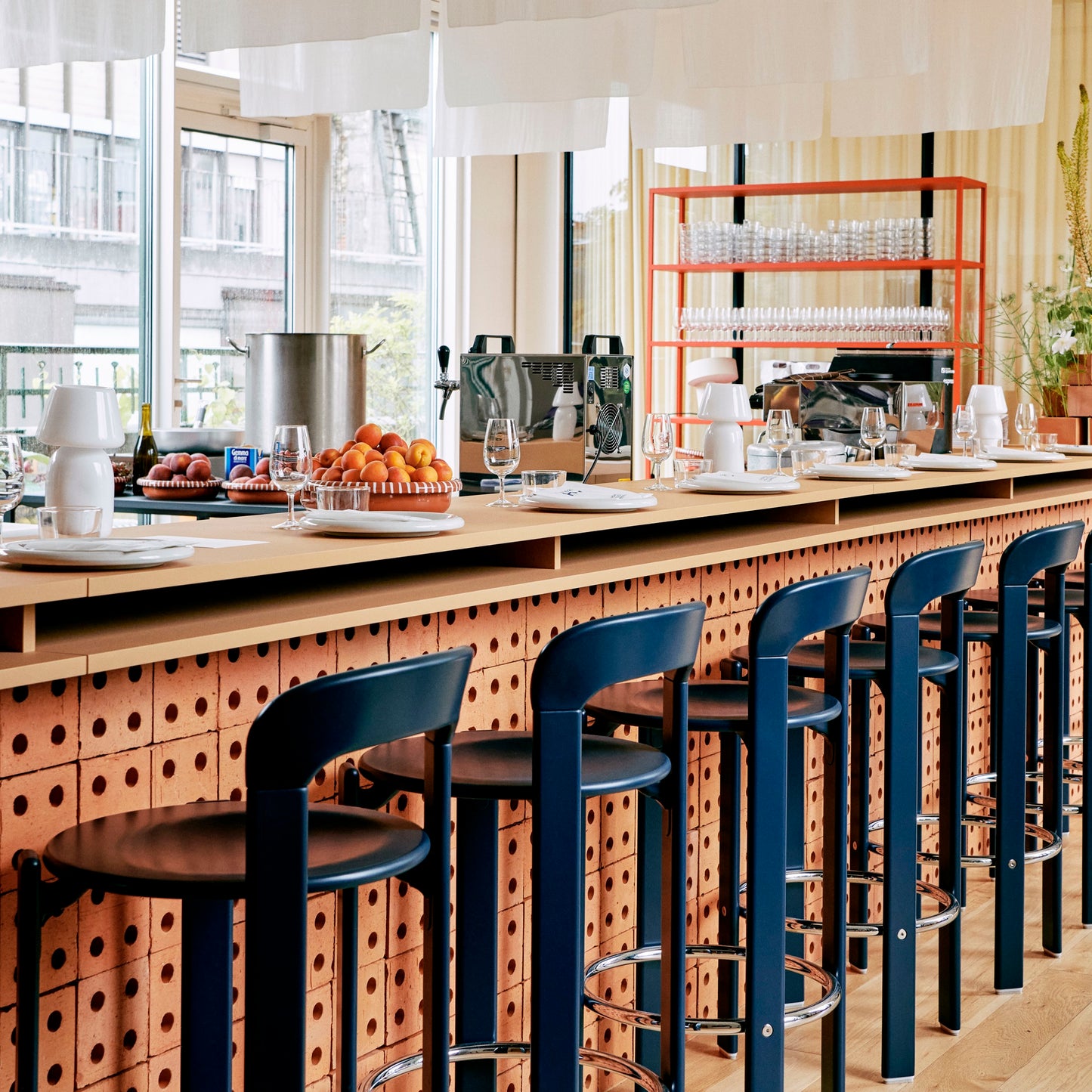 HAY Rey Bar Stool Barhocker Buche wasserbasiert lackiert