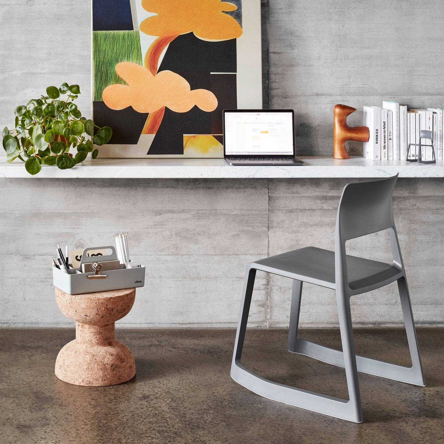 Vitra Toolbox RE Aufbewahrungsbox Kunststoff recycelt moosgrau