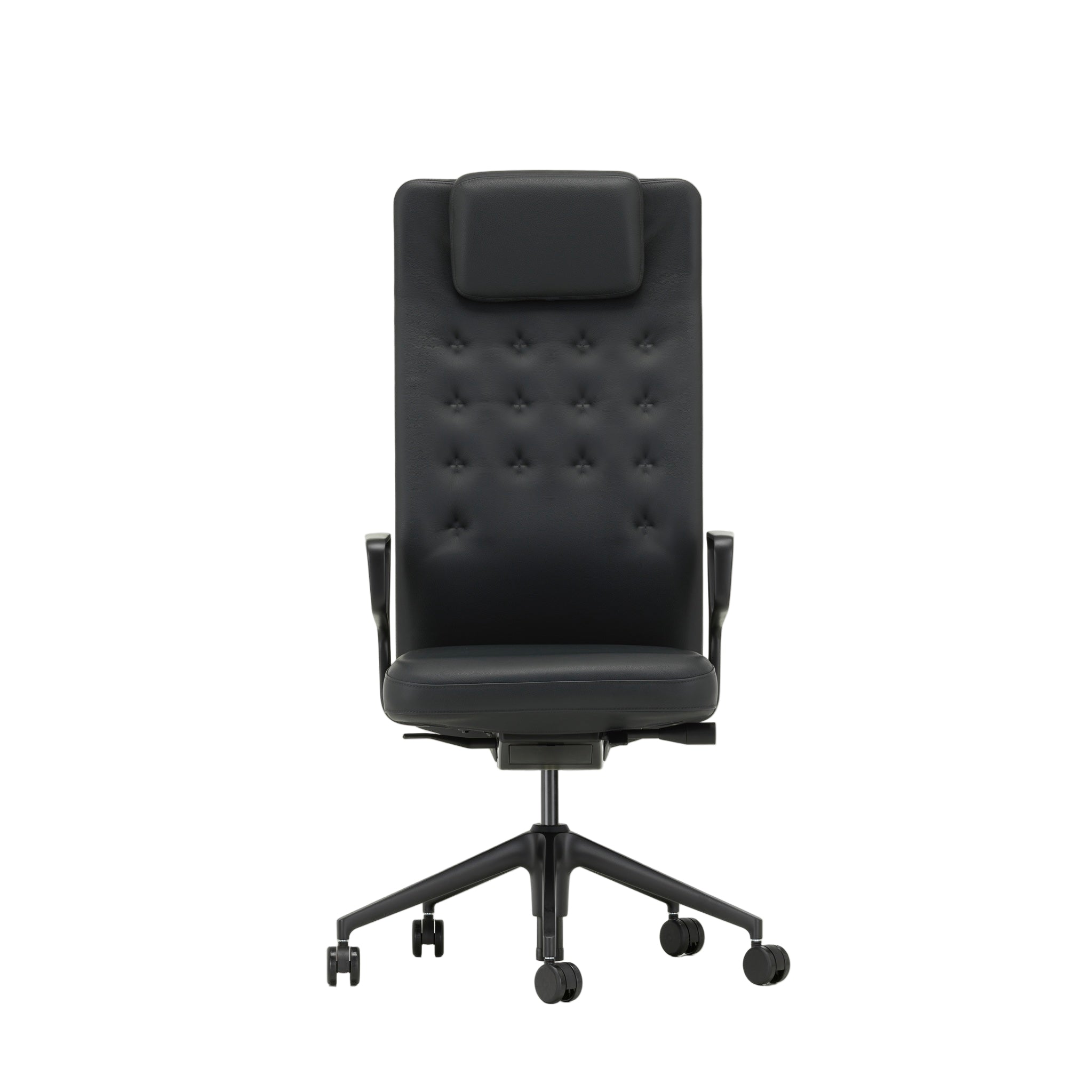 Vitra ID Trim L Bürostuhl hohe Rückenlehne mit Kopfstütze Bezug Plano