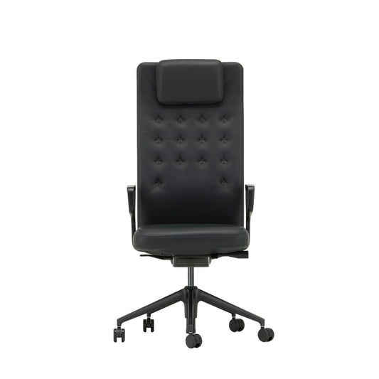 Vitra ID Trim L Bürostuhl hohe Rückenlehne mit Kopfstütze Bezug Plano