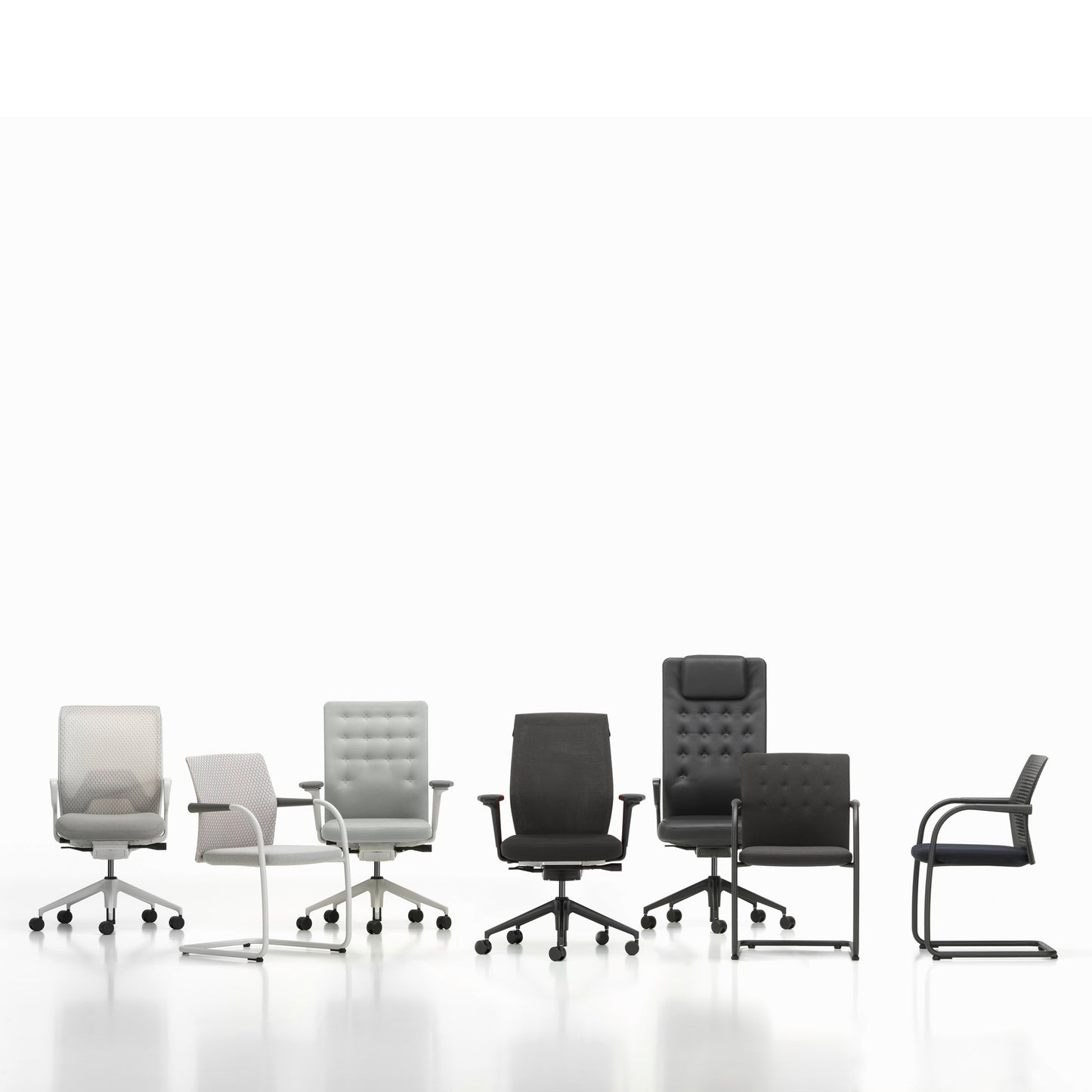 Vitra ID Visitor Soft Freischwinger Vollpolster Stoff / Leder stapelbar optional