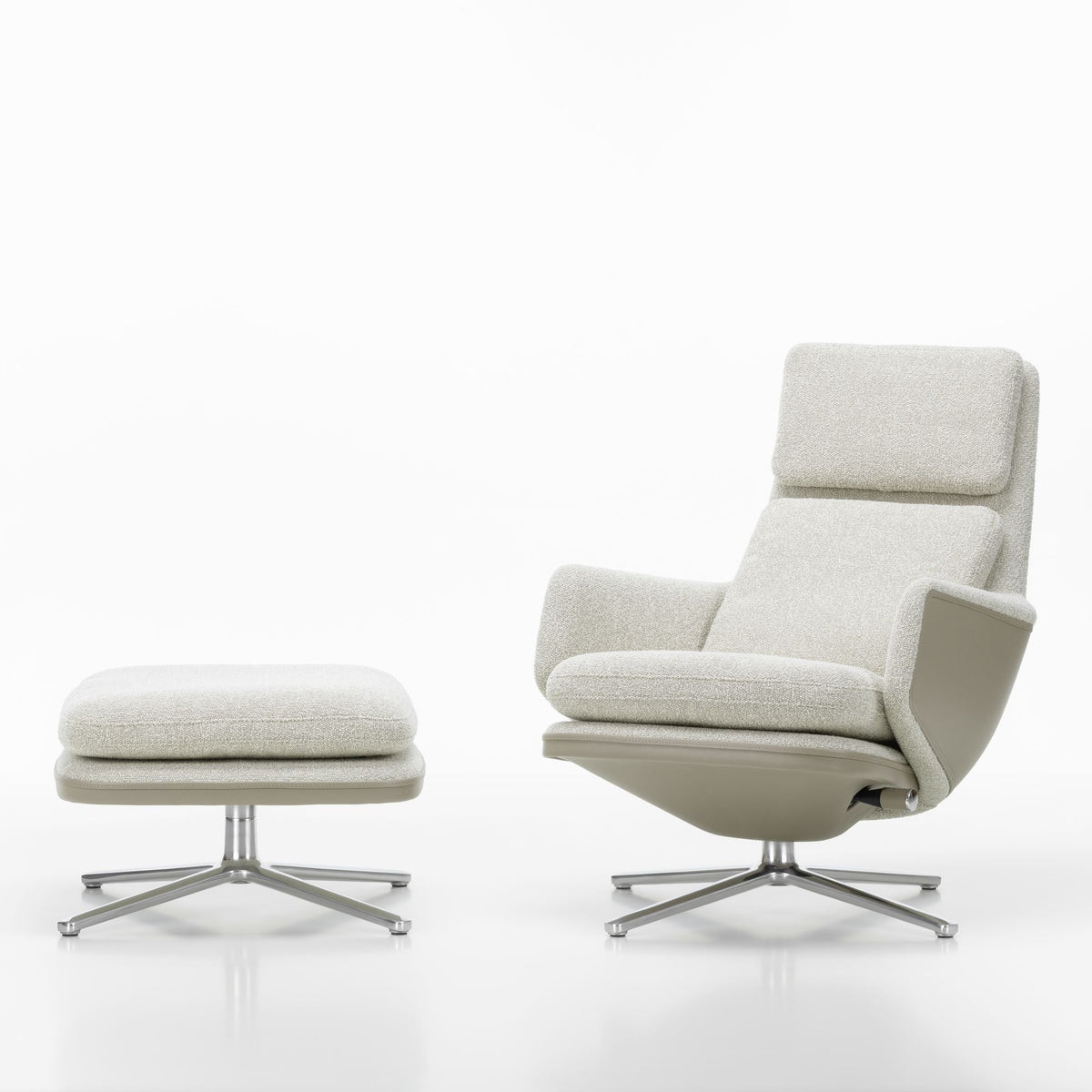 Vitra Grand Relax Loungesessel drehbar mit Ottoman hoher Sessel & Hocker