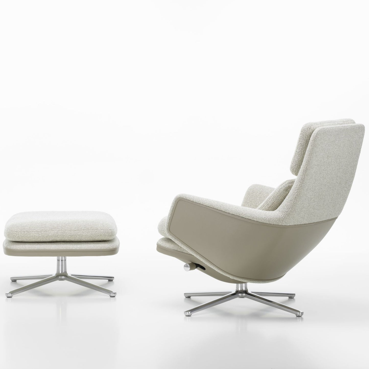 Vitra Grand Relax Loungesessel drehbar mit Ottoman hoher Sessel & Hocker