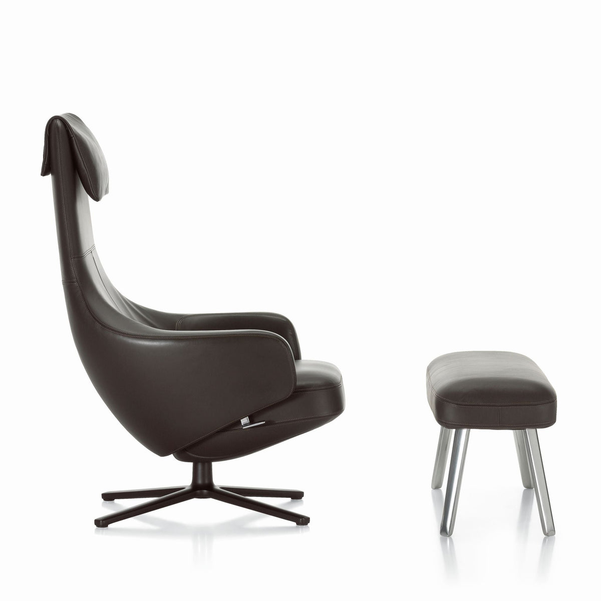 Vitra Repos Loungesessel drehbar mit Panchina hoher Sessel & Bank