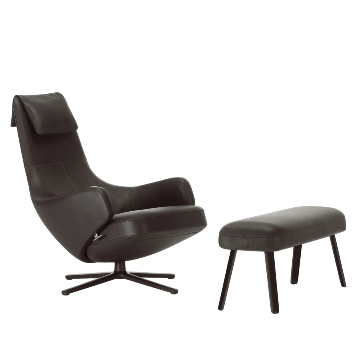 Vitra Repos Loungesessel drehbar mit Panchina hoher Sessel & Bank