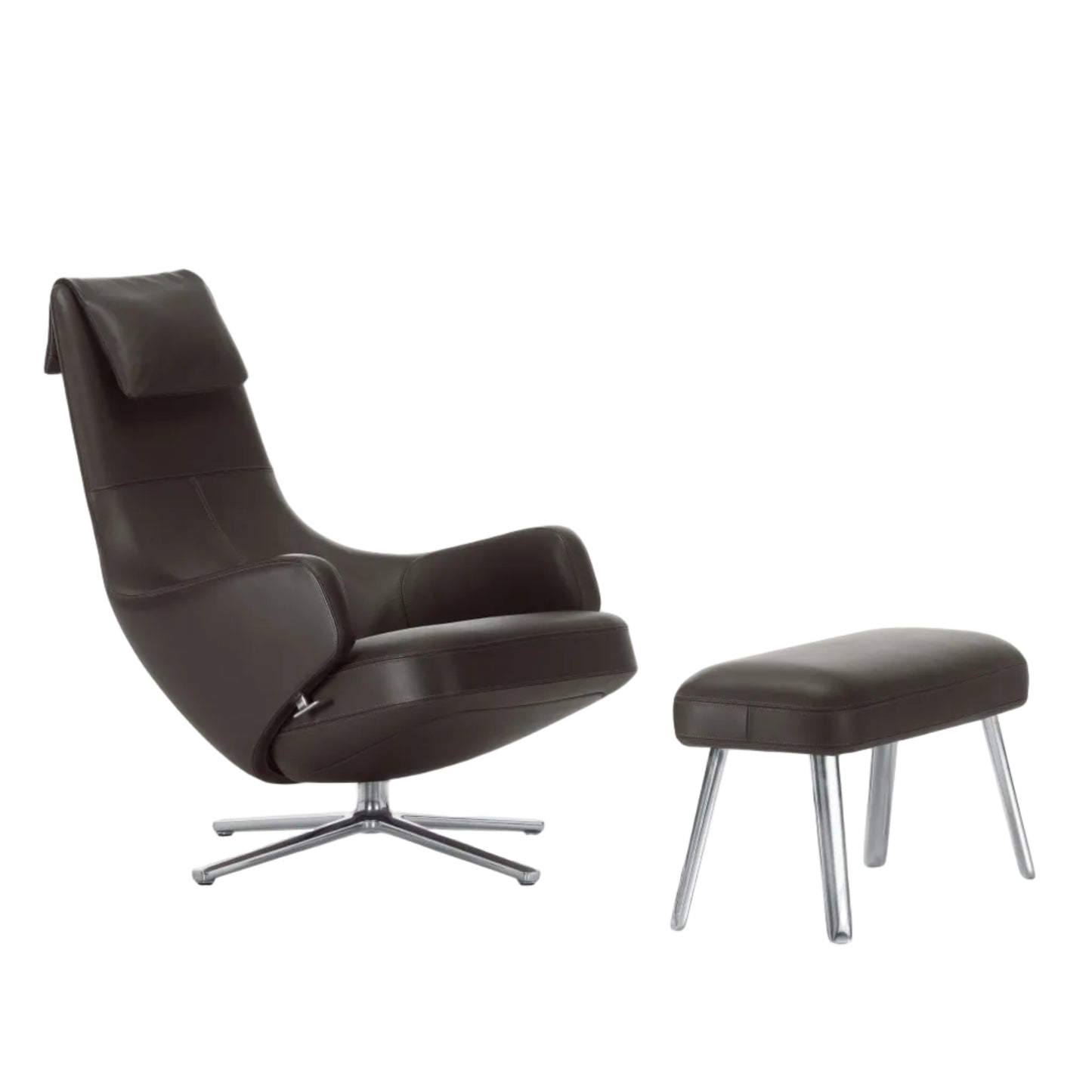 Vitra Repos Loungesessel drehbar mit Panchina hoher Sessel & Bank