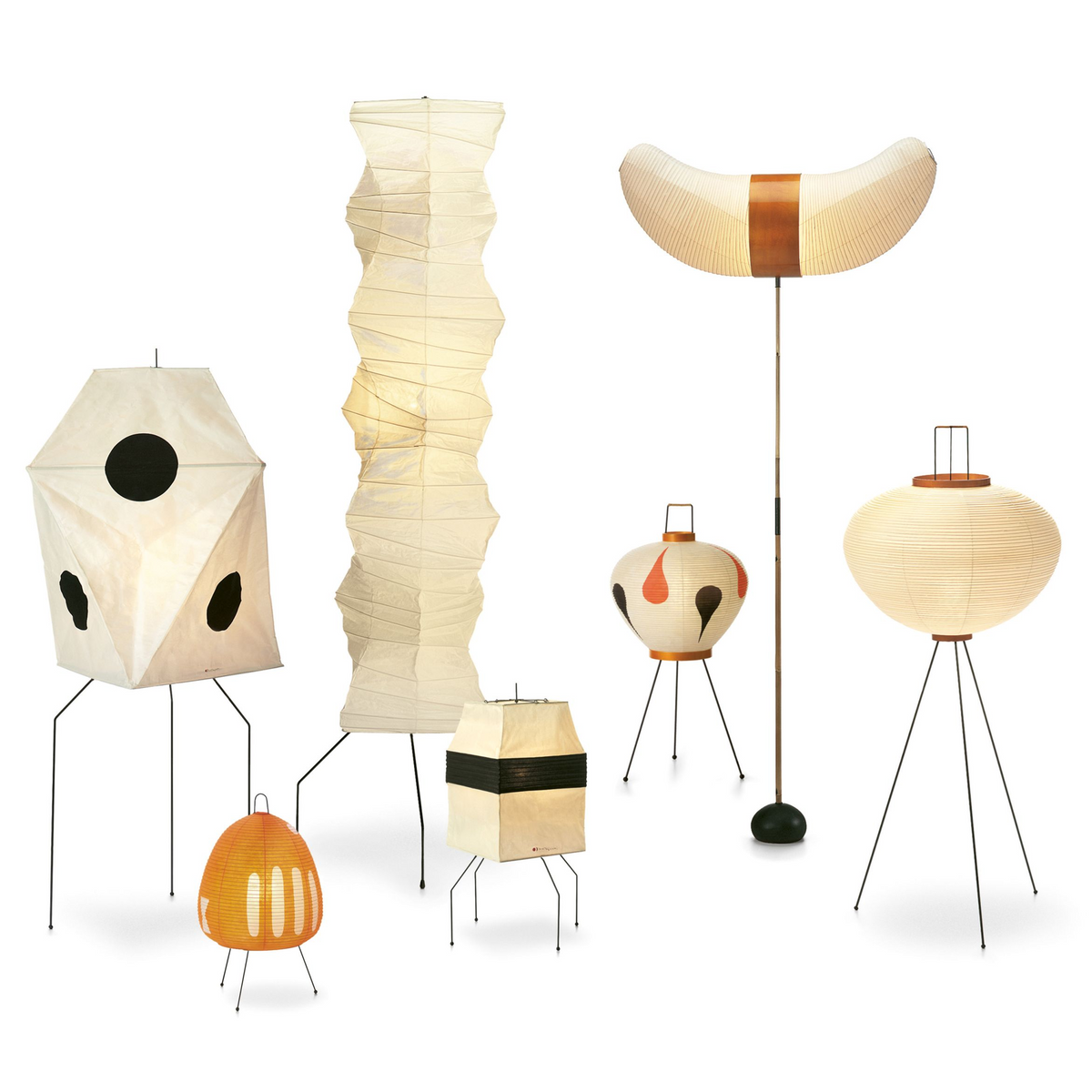 Vitra Akari Light Sculptures Table Lights Tischleuchten Papier Noguchi