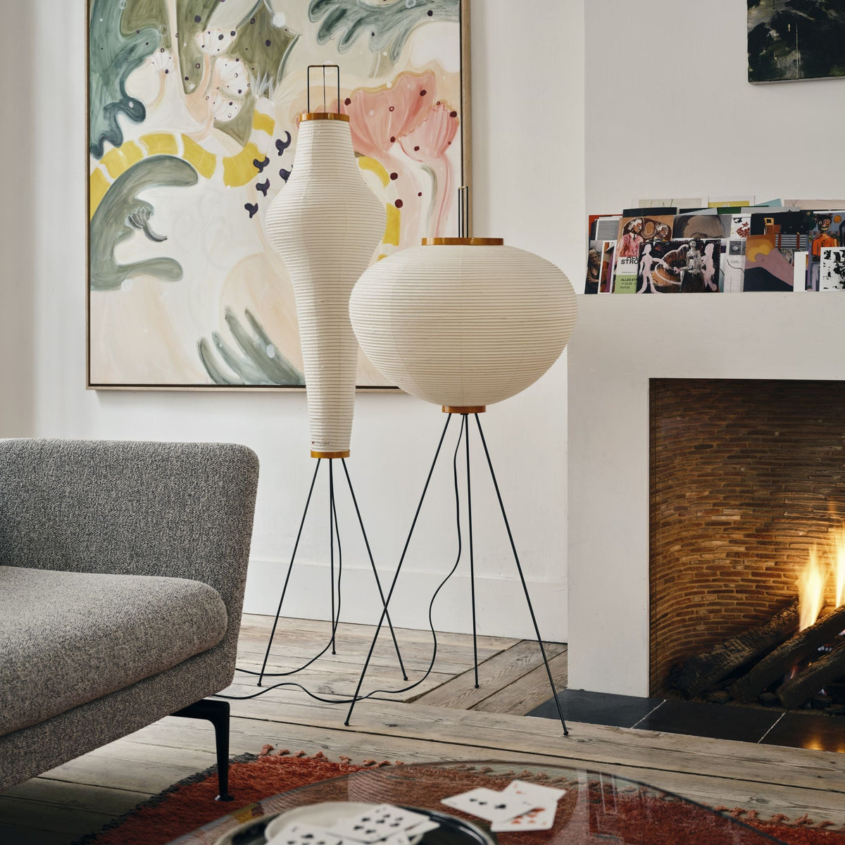 Vitra Akari Light Sculptures Floor Lights Bodenleuchten Papier Noguchi