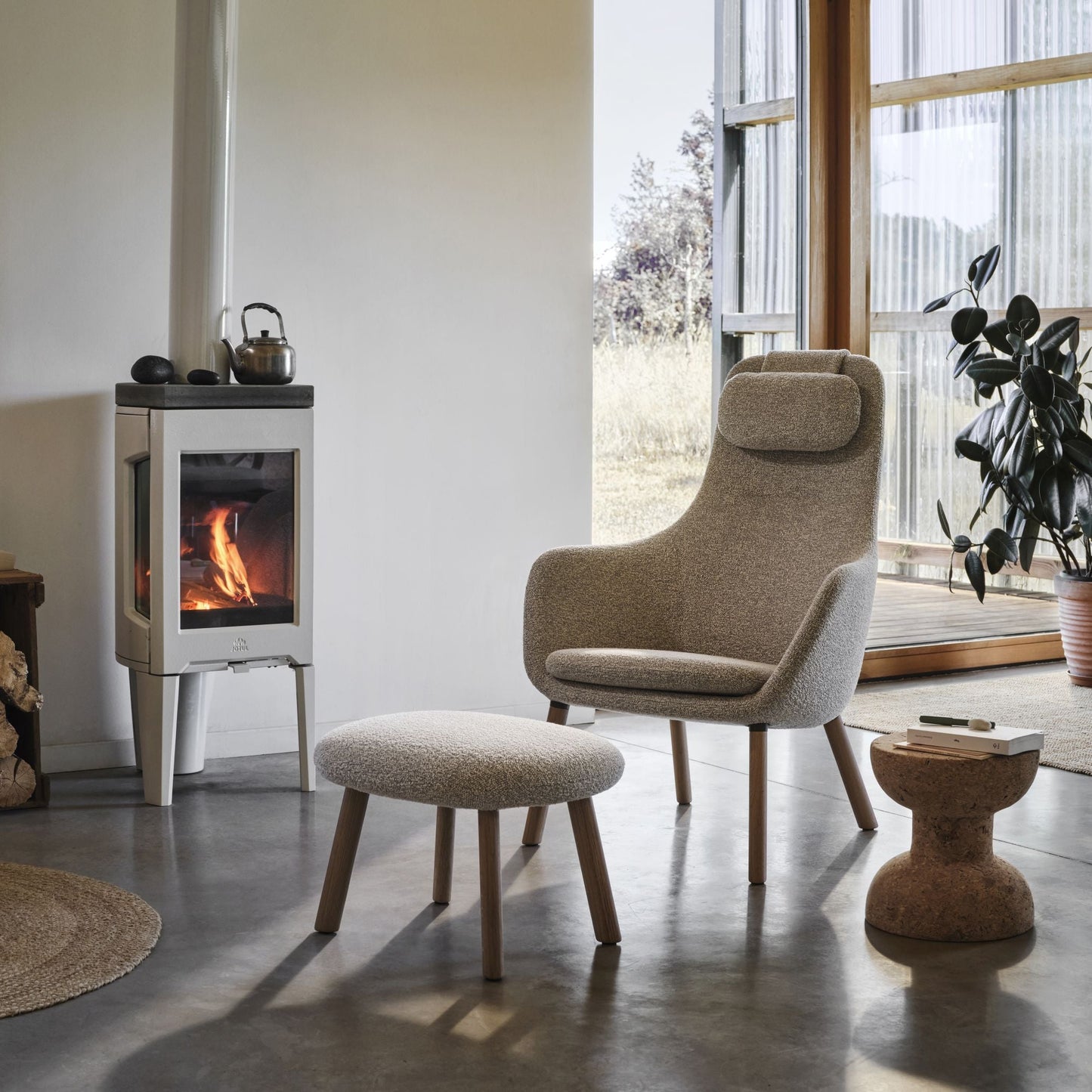 Vitra Cork Family Jasper Morrison Hocker Beistelltisch rund