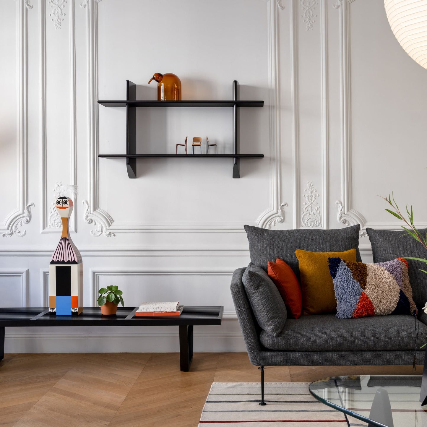 Vitra Nelson Bench Sitzbank Esche Natur/Schwarz