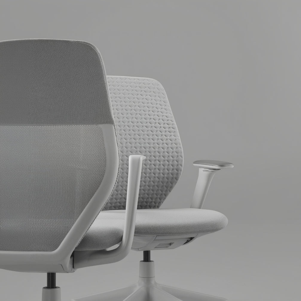 Vitra ACX Soft Bürostuhl Sitz gepolstert Grid Knit Rücken Softpolster Quilted Knit