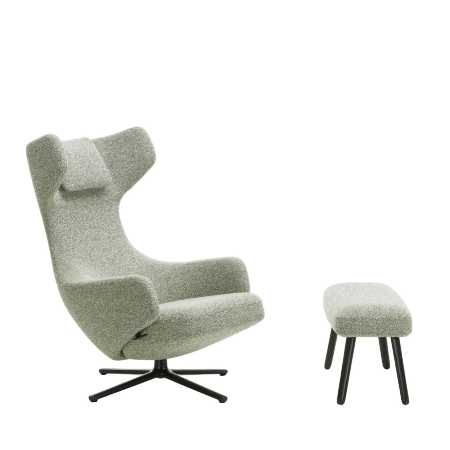 Vitra Grand Repos Loungesessel drehbar mit Panchina Ohrensessel & Bank