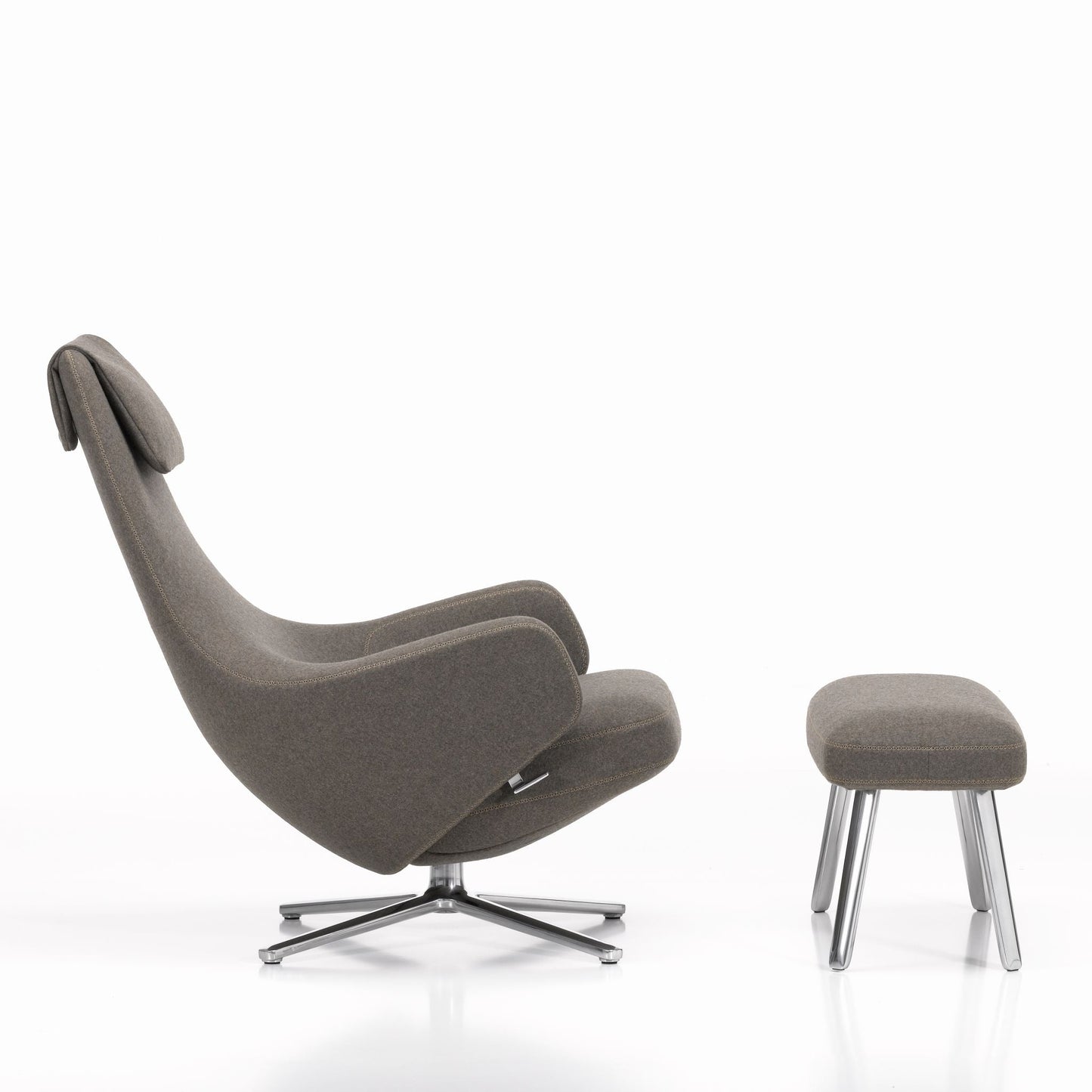 Vitra Repos Loungesessel drehbar mit Panchina hoher Sessel & Bank