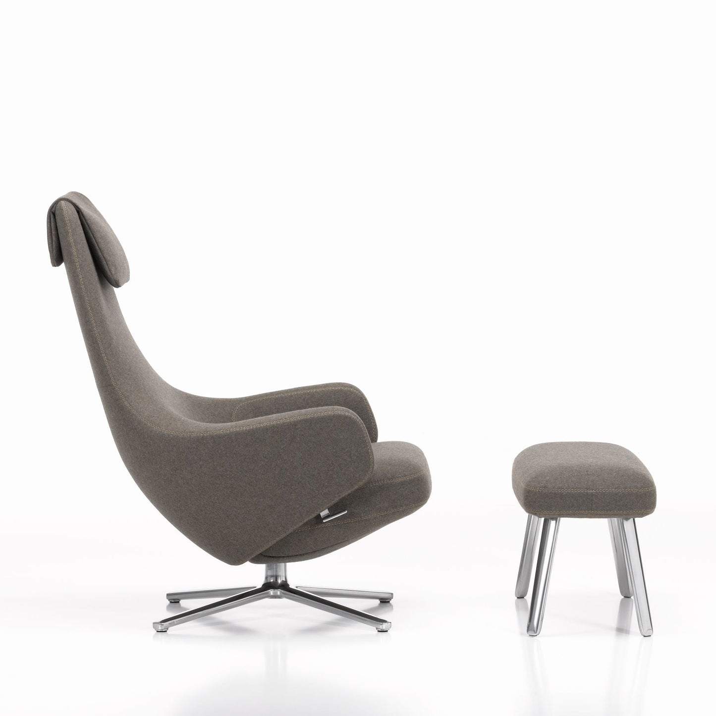 Vitra Repos Loungesessel drehbar mit Panchina hoher Sessel & Bank