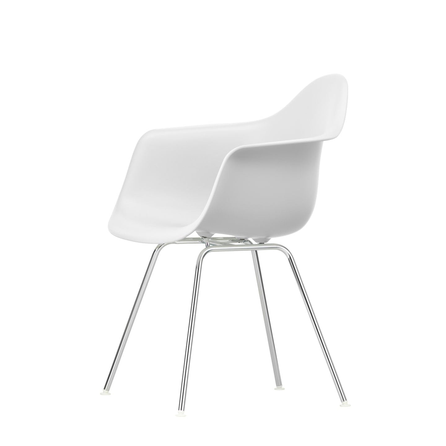 Vitra Eames Plastic Armchair DAX RE Stuhl mit Armlehne 4-Fuß chrom