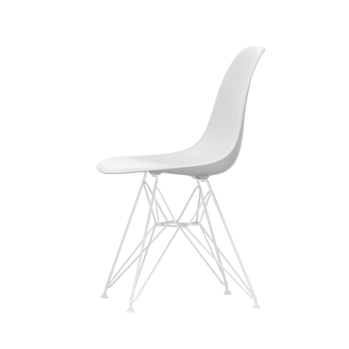 Vitra Eames Plastic Side Chair DSR RE Kunststoff Stuhl Gestell weiß - Farbe wählbar