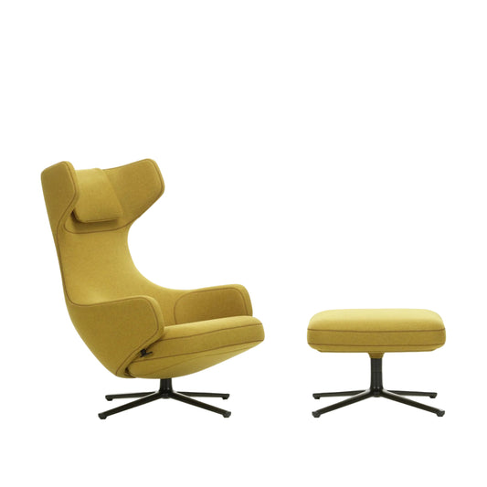 Vitra Grand Repos Loungesessel drehbar mit Ottoman Ohrensessel & Hocker