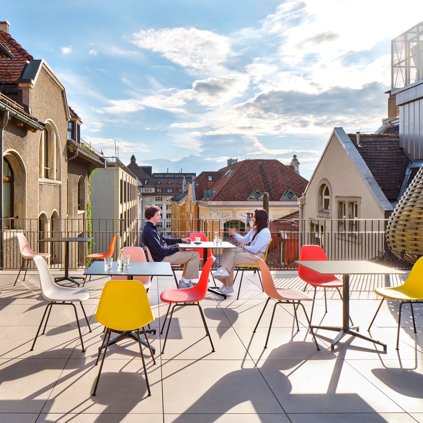 Vitra Eames Plastic Side Chair DSX RE Stuhl Kunststoff 4-Fuß pulverbeschichtet