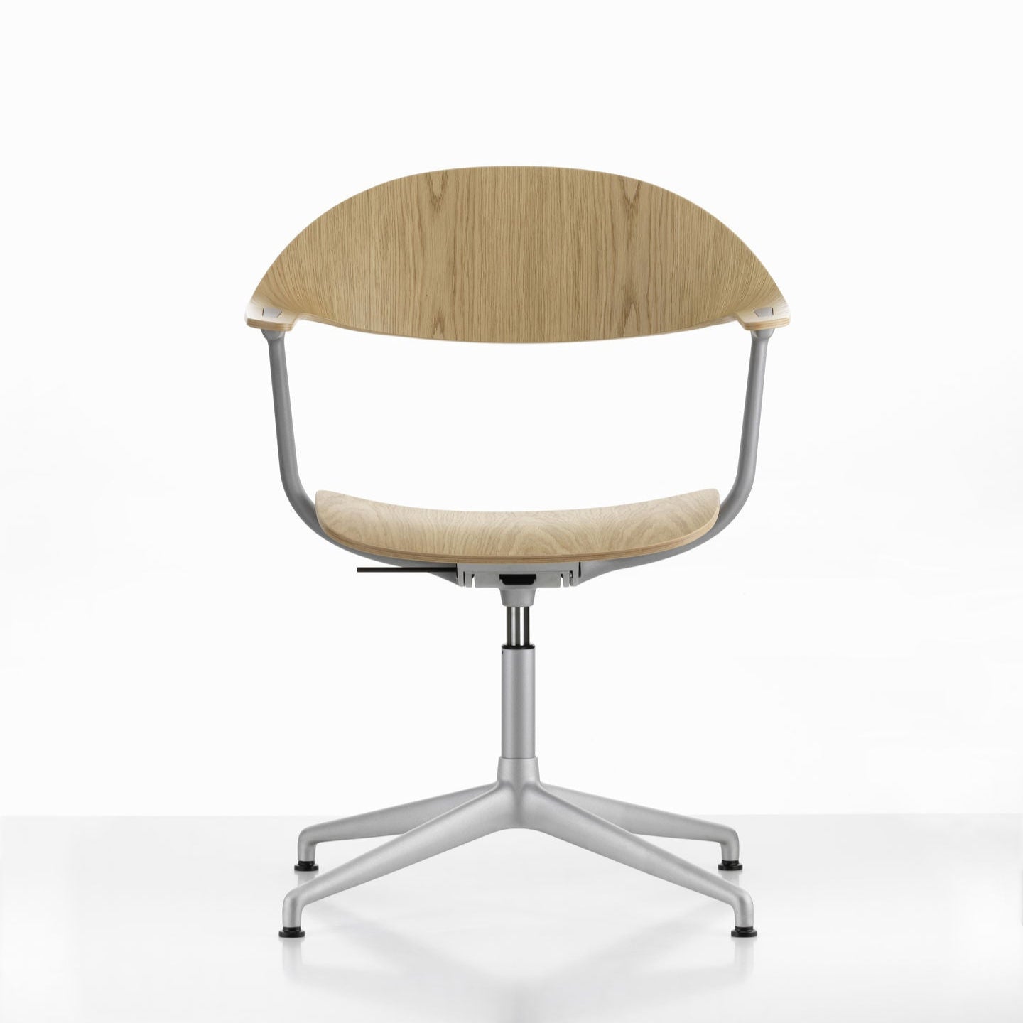 Vitra Mynt Bürostuhl Eiche natur 4-Stern-Aluminiumfuß