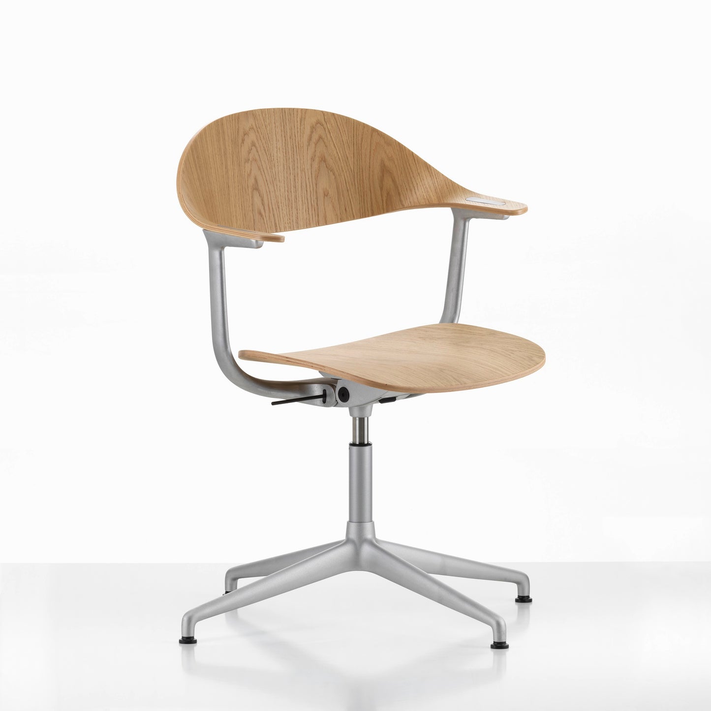 Vitra Mynt Bürostuhl Eiche natur 4-Stern-Aluminiumfuß